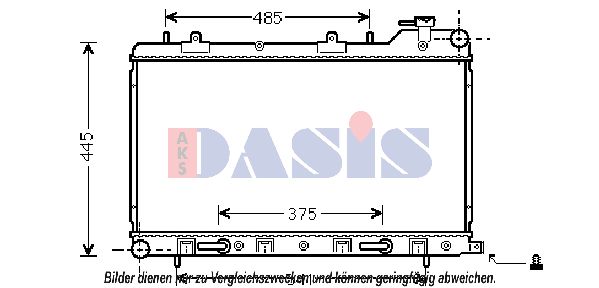 AKS DASIS Радиатор, охлаждение двигателя 350039N